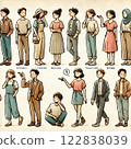 各種人物插圖素材 122838039