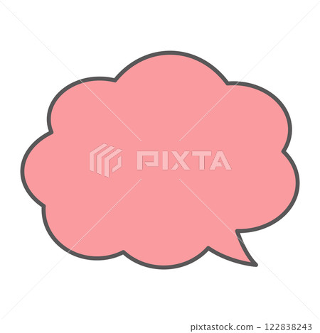 Plump cloud speech bubble simple Plump cloud speech bubble simple 122838243