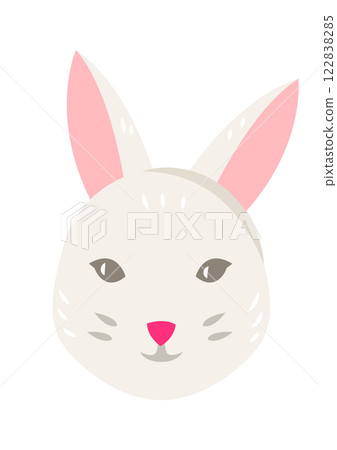 Illustration of cute Easter bunny. 122838285