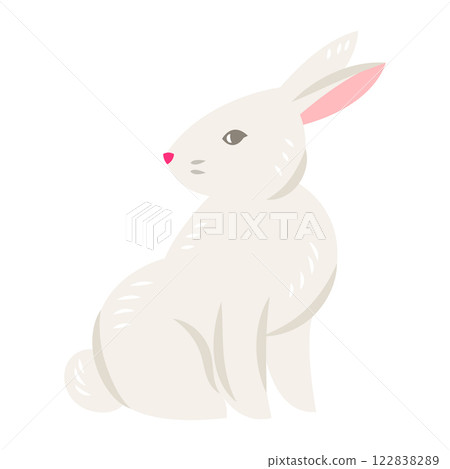 Illustration of cute Easter bunny. 122838289