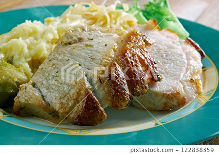 Roast pork with crackling 122838359