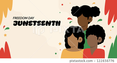 Juneteenth Freedom Day Poster Panoramic Banner Juneteenth Freedom Day Poster Panoramic Banner 122838776