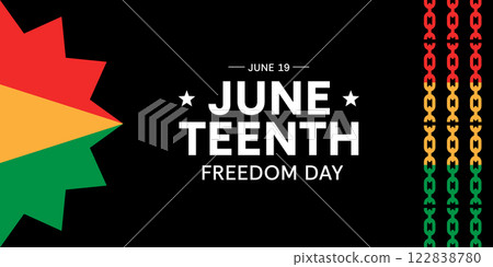 Juneteenth Freedom Day Poster Panoramic Banner Juneteenth Freedom Day Poster Panoramic Banner 122838780