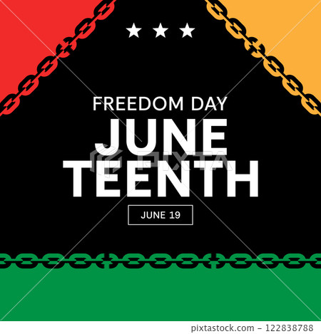 Juneteenth Freedom Day Poster Square Banner 122838788
