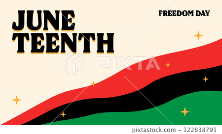Juneteenth Freedom Day Poster Horizontal Banner  122838791