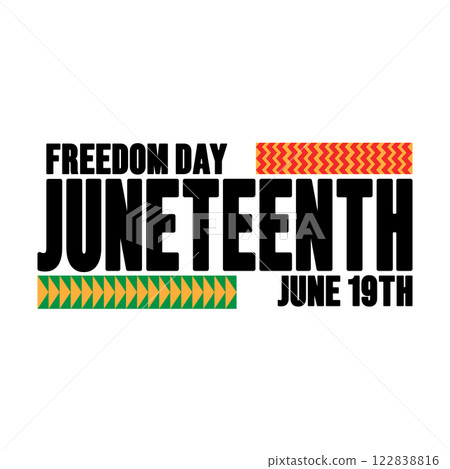 Freedom Day Juneteenth June 19th Typography Freedom Day Juneteenth June 19th Typography 122838816