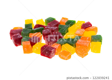 Turkish delight marmalade isolated Turkish delight marmalade isolated 122839241