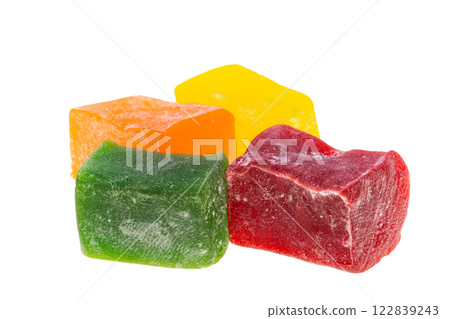 Turkish delight marmalade isolated Turkish delight marmalade isolated 122839243