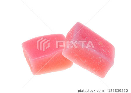 fruit marmalade cubes isolated 122839250