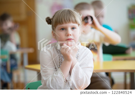 Portrait of a preschool girl 122840524