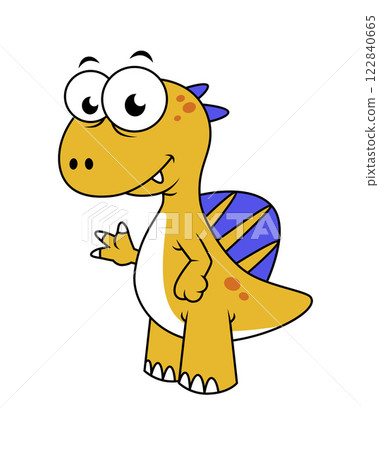 Cute illustration of a Spinosaurus. 122840665