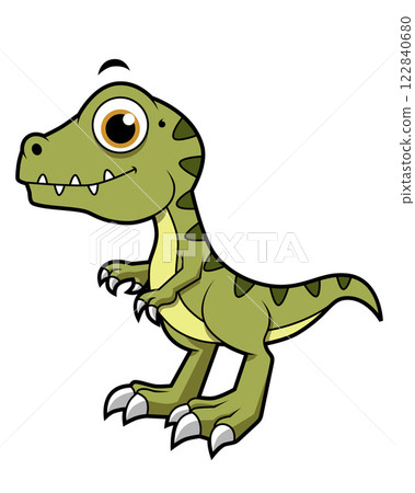 Cute illustration of a Tyrannosaurus Rex. 122840680