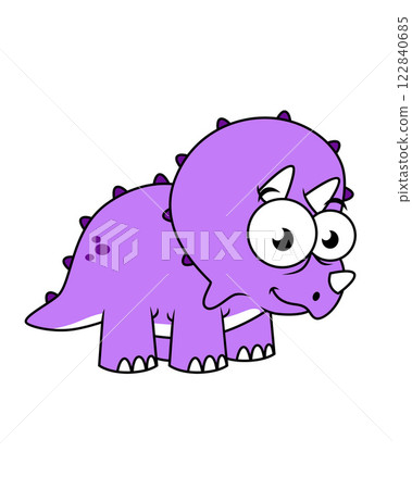 Cute illustration of a Triceratops. 122840685