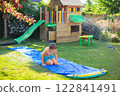 Kids playing in swimming pool 122841491