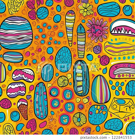 Abstract doodling style pattern. Pattern. Design. Background. Decor. Cover. Illustration 122841553