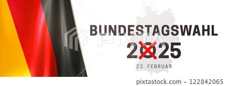 Bundestagswahl. Early parliamentary elections in Germany 122842065