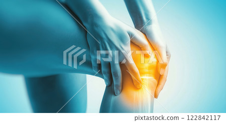 膝蓋疼痛和保健形象 122842117