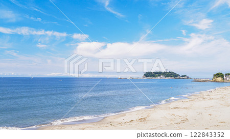 Enoshima and Mt. Fuji in early summer in Shonan 122843352