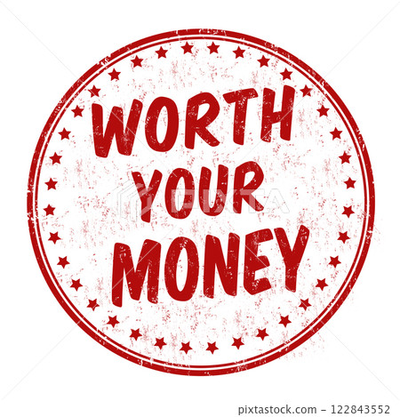 Worth your money grunge rubber stamp 122843552