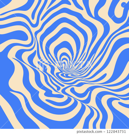 Trippy wavy abstract surface. Vector geometric psychedelic print Trippy wavy abstract surface. Vector geometric psychedelic print 122843731