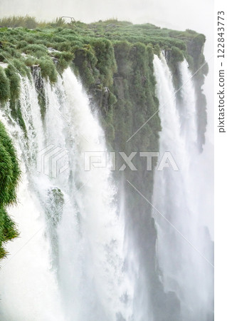 Iguazu waterfalls in overcast weather 122843773