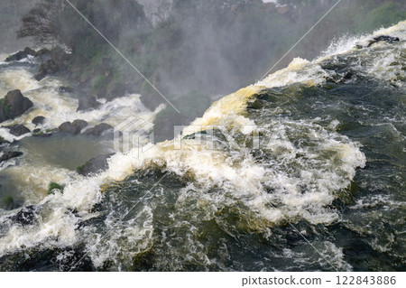 Iguazu waterfalls in overcast weather 122843886