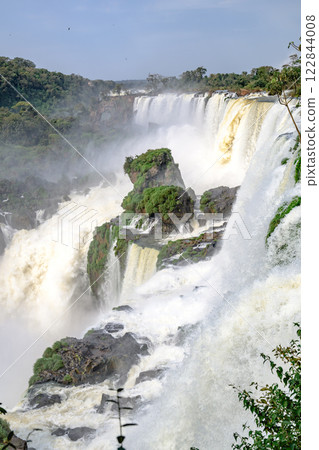 Iguazu waterfalls in overcast weather 122844008