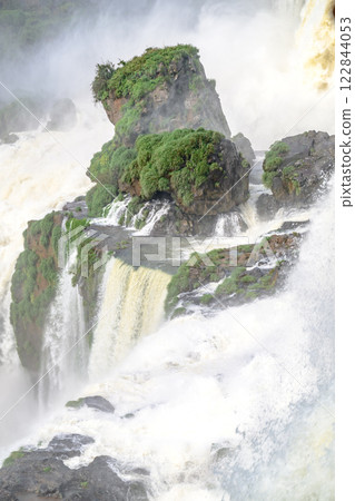 Iguazu waterfalls in overcast weather Iguazu waterfalls in overcast weather 122844053