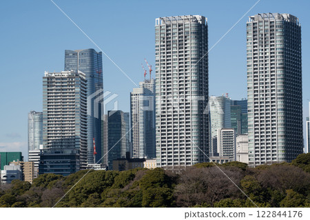 Scenery of high-rise buildings around Shiodome Scenery of high-rise buildings around Shiodome 122844176
