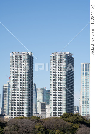 汐留週邊高樓大廈的風景 122844184