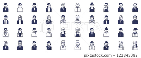 Working people icon set 122845382