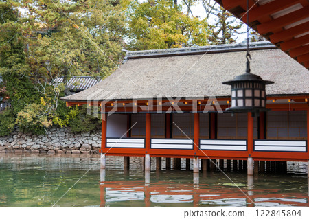 [Hanging lanterns at Itsukushima Shrine, Miyajima, Hiroshima] 122845804