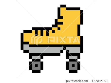 Roller skating pixel art 122845929