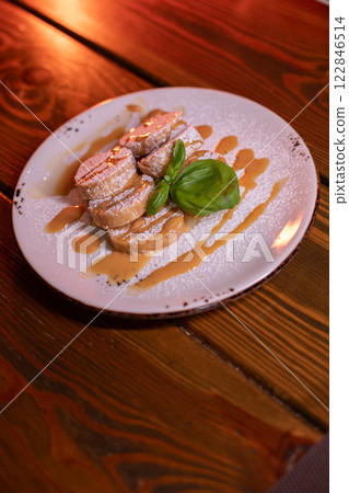 Delicious and beautifully photographed dessert 122846514