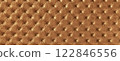 Texture brown leather background with capitone pattern, macro. Bronze textile. Vintage copper fabric backdrop. 122846556