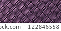 Texture dark purple leather background with wicker pattern, macro. Abstract violet backdrop from textile 122846558