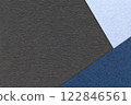 Texture of craft black color paper background with navy blue and denim border. Vintage abstract cardboard. 122846561