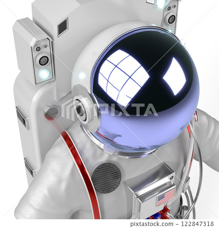 Astronaut isolated on white background - 3D illustration Astronaut isolated on white background - 3D illustration 122847318