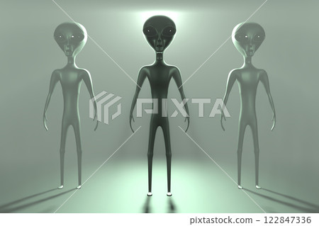 Three aliens and mystic fog Three aliens and mystic fog 122847336