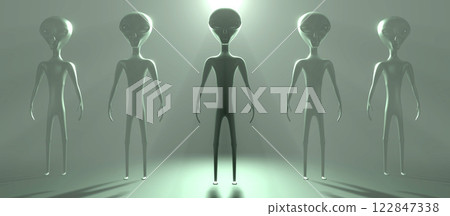 Five aliens and mystic fog Five aliens and mystic fog 122847338