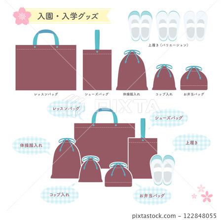 Kindergarten/School Entrance Bag Set (Chocolate Mint) Kindergarten/School Entrance Bag Set (Chocolate Mint) 122848055