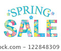 Floral spring sale, turquoise 122848309