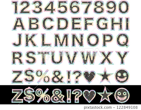鏡面磁磚 2、字母邊框、20 種彩虹色調 鏡面磁磚 2、字母邊框、20 種彩虹色調 122849108