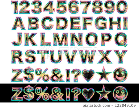 鏡面磁磚 2，字母邊框，21 深色彩虹 122849109