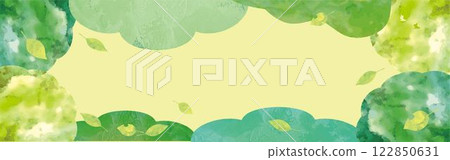 橫幅框架水彩手繪綠色風景夏日紋理背景設計插畫素材 橫幅框架水彩手繪綠色風景夏日紋理背景設計插畫素材 122850631