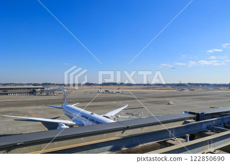 Image of plane and airport Image of plane and airport 122850690