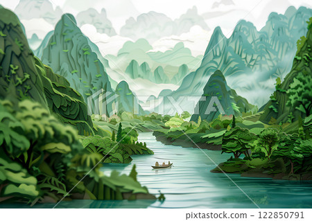 China, Guilin, Guilin Li River Cruise 122850791