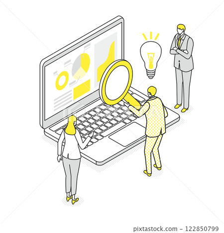 People who came up with great ideas for web marketing 122850799