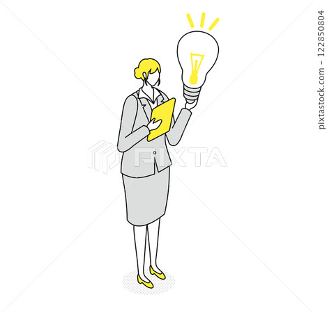 Woman with a business idea Woman with a business idea 122850804
