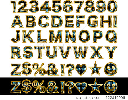 2 塊鏡面磚，1 塊金色字母邊框，5 塊淺藍色 122850906